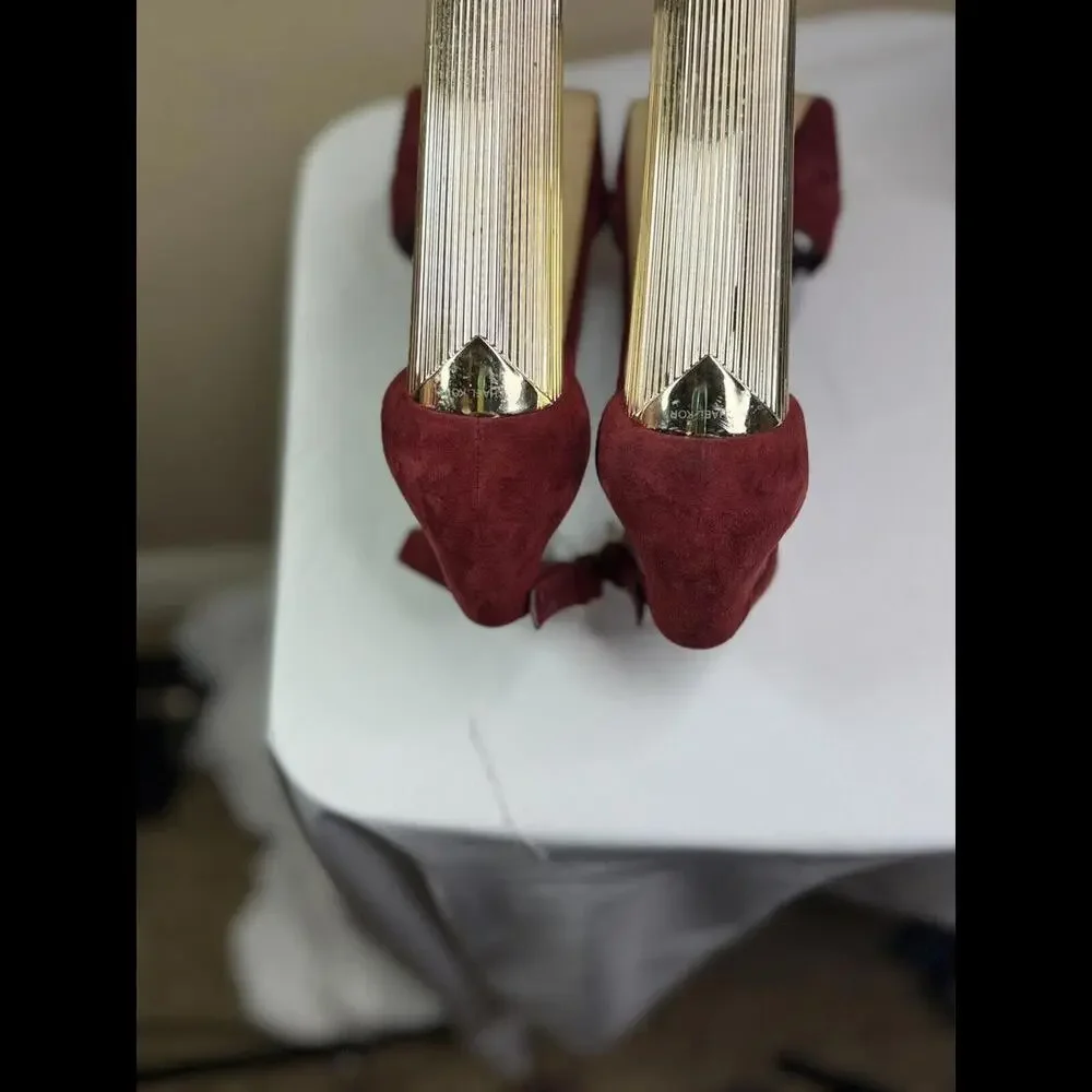 Michael Kors Red/Gold Platform Heels‎ Size 10m